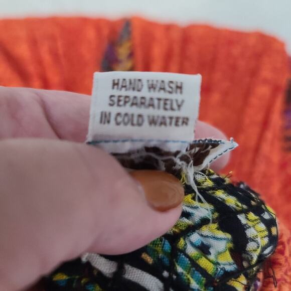 Advance Apparel Vintage women's sundress strapless orange One Size beachy boho - Picture 6 of 9